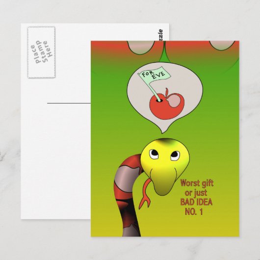 蛇のアイディア ポストカード (正面/裏面)