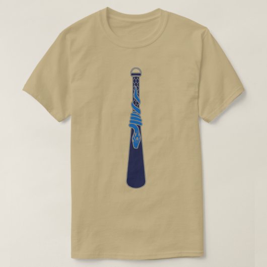 蛇のデザインのまわりにが銀色の水滴 Tシャツ (デザイン正面)