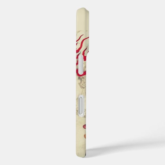 蛇の入れ墨を使ったサムライ猫ポートレート Case-Mate iPhoneケース (裏面 / 右)