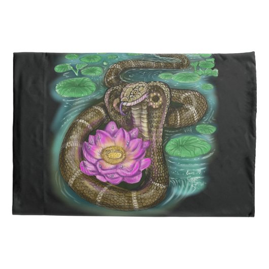 蛇の年の〔占星術の〕十二宮図コブラ中国のピローケース 枕カバー (裏面)