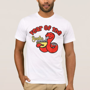 蛇の年2025ラーメン恋人かわいい蛇 Tシャツ
