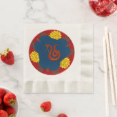 蛇の年(パーティープレート) 縁ありランチョンナプキン (インサイチュ)