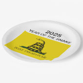 蛇の年/私に踏み付けない ペーパープレート (アングル)