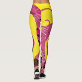 蛇の年、赤いフローラ レギンス (裏面)