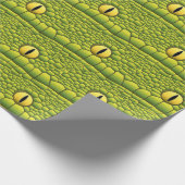 蛇の恋人の爬虫性の目と皮膚のパターン ラッピングペーパー (角)