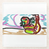 蛇の愛 ガラスコースター (正面)