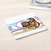 蛇の愛 スクエアペーパーコースター (アングル)