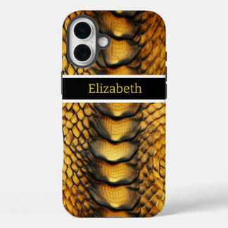 蛇の皮を閉じ鮮やかる iPhone 16 PLUSケース