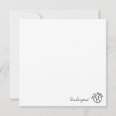 蛇の角の平板 サンキューカード (裏面)