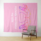 蛇の頭と牙、私の体、私の選択、私の投票 タペストリー (インサイチュ(横))