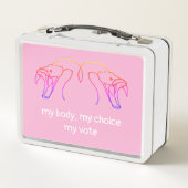 蛇の頭と牙、私の体、私の選択、私の投票 メタルランチボックス (裏面)