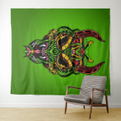 蛇の頭蓋骨 タペストリー (インサイチュ(横))