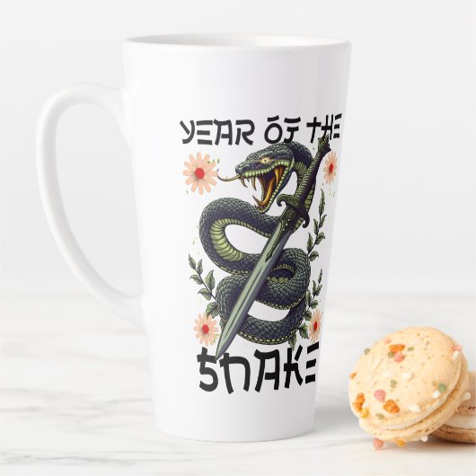 蛇の〔占星術の〕十二宮図中国の新年 カフェラテマグ (インサイチュ)