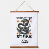 蛇の〔占星術の〕十二宮図中国の新年 吊り下げ型タペストリー (正面)