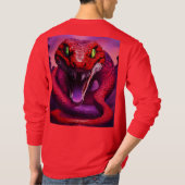 蛇のTシャツのデザインはTシャツを指す Tシャツ (裏面)