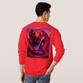 蛇のTシャツのデザインはTシャツを指す Tシャツ (裏面フル)