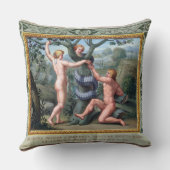 蛇を持つアダムそしてイブ、tからのイラストレーション クッション (裏面)