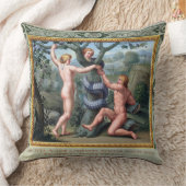 蛇を持つアダムそしてイブ、tからのイラストレーション クッション (ブランケット)