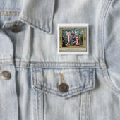 蛇を持つアダムそしてイブ、tからのイラストレーション 缶バッジ (インサイチュ)