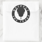 蛇を敬う3"ステッカー ラウンドシール (バッグ)