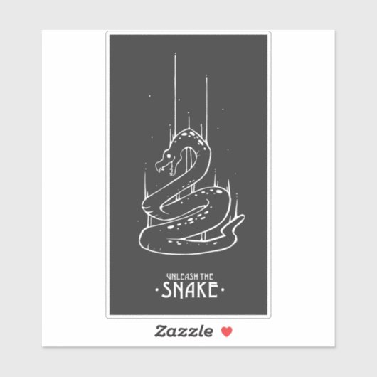 蛇を解き放つ蛇の動物列 シール (シート)