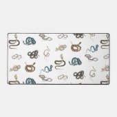 蛇カラフル爬虫類動物模様 デスクマット (正面)