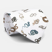 蛇カラフル爬虫類動物模様 ネクタイ (ロール)