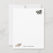 蛇カラフル爬虫類動物模様 ノートカード (正面)