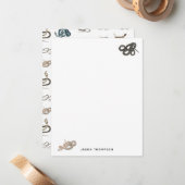 蛇カラフル爬虫類動物模様 ノートカード (正面/裏面インサイチュ)