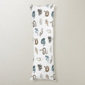 蛇カラフル爬虫類動物模様 ボディピロー (正面縦)