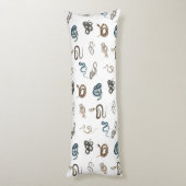 蛇カラフル爬虫類動物模様 ボディピロー (裏面 (縦))