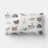 蛇カラフル爬虫類動物模様 ランバークッション (正面)