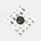 蛇カラフル爬虫類動物誕生会 スタンダードランチョンナプキン (角)