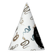 蛇カラフル爬虫類動物誕生会 パーティーハット (左)