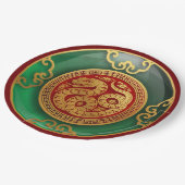 蛇中国ののジェイド新年 ペーパープレート (アングル)