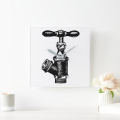 蛇口 スクエア壁時計 (ホーム)