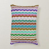 蛇皮に似た波ストライプ状の色 アクセントクッション (裏面(縦))