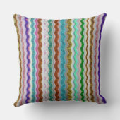 蛇皮に似た波ストライプ状の色 クッション (裏面)
