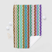 蛇皮に似た波ストライプ状の色 ゴルフタオル (インサイチュ)