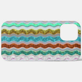 蛇皮に似た波ストライプ状の色 iPhone 12 PRO MAX ケース