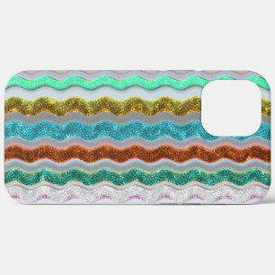 蛇皮に似た波ストライプ状の色 iPhone 12 PRO MAX ケース