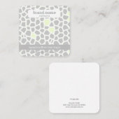 蛇皮グレー手作りジュエリー表示ホルダ スクエア名刺 (正面/裏面)