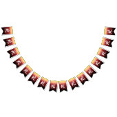 蛇蛇赤金ゴールド中国の新年 バンティングフラッグ (全)