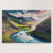蛇行川 ジグソーパズル (横)