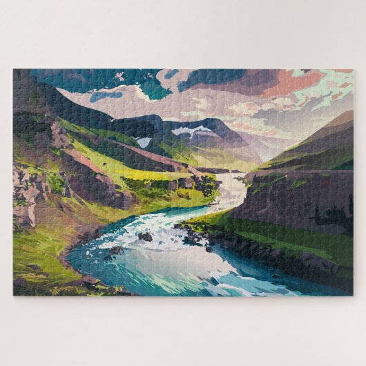 蛇行川 ジグソーパズル (横)