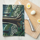 蛇行 キッチンタオル (四つ折り)