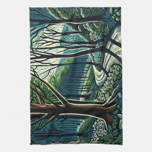 蛇行 キッチンタオル (縦)