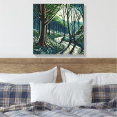 蛇行 キャンバスプリント (インサイチュ (寝室))