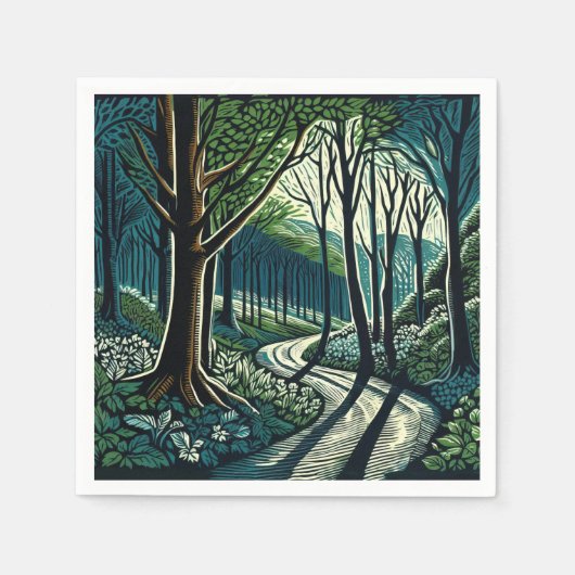 蛇行 スタンダードカクテルナプキン (正面)