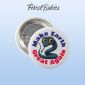 蛇、再び地球を素晴らし作る、かわいい環境 缶バッジ